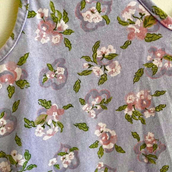 Vintage Rampage 90’s Purple Dress Full Button Floral Size Medium Coquette Flirty - Picture 7 of 15